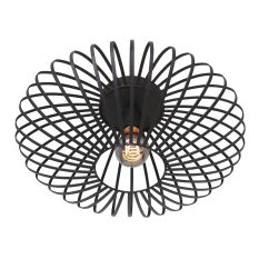 Black ceiling lamp Dunbar 3097ZW Ø40cm E27 fitting