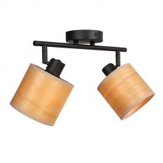 Ceiling spotlight Bambus 3666ZW Black with wooden shades