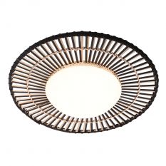 Black / bamboo ceiling lamp Aura Ø50 cm 3866ZW with 4-position function