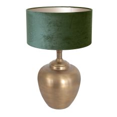 Table lamp Brass 3307BR+K1068VS Bronze-Velvet Green