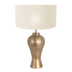Table lamp Brass 3308BR+K1068QS Bronze-White Linen