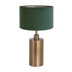Tafellamp Brass 3309BR+K7396VS Brons-Fluweel Groen