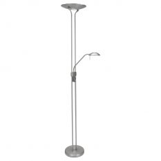 Floor lamp Biron 7500ST Steel with two dimmers 2700 Kelvin