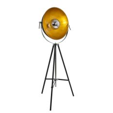 Golden Sun vloerlamp 7679ZW zwart met goud