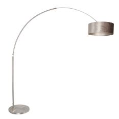 Stehleuchte Sparkled Light 7268ST+K1066GS Stahl-Silber Velour
