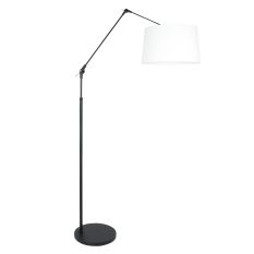 Vloerlamp Prestige Chic 7395ZW+K1001QS Zwart-Wit Linnen