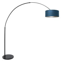 Floor lamp Sparkled Light 7268ZW+K1066ZS Black-Velvet Blue