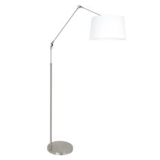 Floor lamp Prestige Chic 7395ST+K10012S Steel-White Chintz