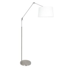 Floor lamp Prestige Chic 7395ST+K1001QS Steel-White Linen