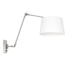 Wall lamp Prestige Chic 7396ST+K1007QS Steel-White Linen