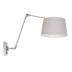 Wall lamp Prestige Chic 7396ST+K1007RS Steel-Grey Linen