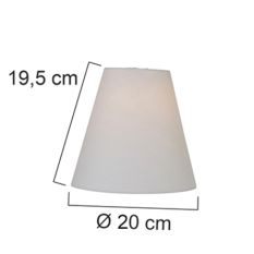 Kap 200x105x190mm wit E14