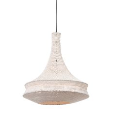 Weiße orientalische Hängelampe Marrakesch 3395W handgeknüpft