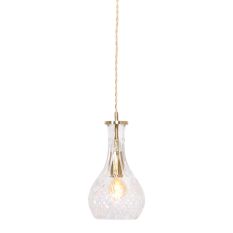 Hanglamp Grazio Glass 3493ME Messing met E14 fitting
