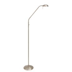 Vloerlamp Biron 1 lichts 7501ST Staal met dimmer 2700 Kelvin