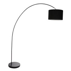 Bogenlampe Solva 7976ZW mit schwarzen Lampenschirm E27