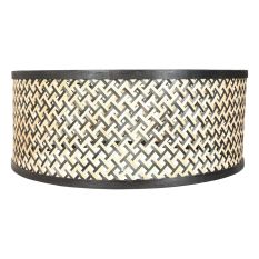 Naturel met zwart bamboe/houten lampenkap K1066BS ⌀50cm met E27 support.
