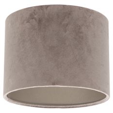 Grijs/Taupe Velours Lampenkap K3084GS ⌀20cm met E27 support.