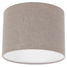 Grijs grof linnen lampenkap K3084RS Ø 20cm met E27 support