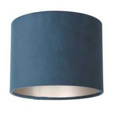 Blauw Velours Lampenkap K3084ZS ⌀20cm met E27 support.