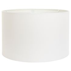 Wit grof Linnen Lampenkap K7977QS Ø 40cm met E27 support