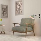 Groene klemlamp / wandlamp Nove 1320G met E27 fitting en schakelaar - Groen, Wit - Elektronica, Kunststof, Metaal - Steinh...