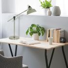 Groene stoere tafellamp Nove 1321G met E27 fitting - Groen, Wit - Elektronica, Kunststof, Metaal - Steinhauer