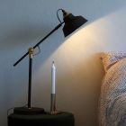 Zwart gouden stoere tafellamp Nove 1321ZW met E27 fitting - Goud, Zwart - Elektronica, Kunststof, Metaal - Steinhauer