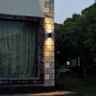 Buitenlamp Logan 1497ZW - compacte zwarte up down wandlamp - Zwart - Elektronica, Glas, Metaal - Steinhauer