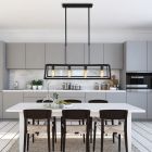 Zwarte hanglamp Buckley 1705ZW met 4 x een E27 fitting - Zwart - Elektronica, Kunststof, Metaal - Steinhauer