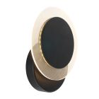 Wandlamp Lido 2564ZW zwarte LED lamp Ø17 cm draaibaar - Transparant, Zwart - Elektronica, Kunststof, Metaal - Steinhauer