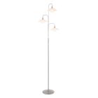 Vloerlamp Tallerken 2659ST Staal 3 licht met dimmer