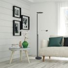 Vloerlamp Turound 2663ZW Zwart lees arm - Zwart - Elektronica, Glas, Metaal - Steinhauer