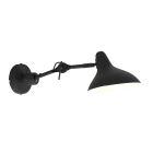 Zwarte wandlamp Kasket 2693ZW met grote fitting en schakelaar - Wit, Zwart - Elektronica, Kunststof, Metaal - Steinhauer