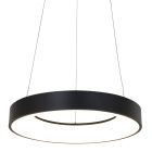 Hanglamp Ringlede 2695ZW Zwart rond 48 cm - Wit, Zwart - Elektronica, Kunststof, Metaal - Steinhauer