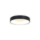 Plafondlamp Ringlede 3086ZW Zwarte LED lamp Ø30cm - Wit, Zwart - Elektronica, Kunststof, Metaal - Steinhauer