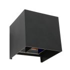 Wandlamp Muro 3098ZW zwarte LED kubuslamp met lichtspel - Zwart - Elektronica, Kunststof, Metaal - Steinhauer (foto 2)