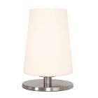 Tafellamp Ancilla 3101ST staal touch on/off met opaal wit glas - Staal - Elektronica, Glas, Metaal - Steinhauer
