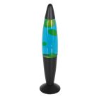 Lavalamp Volcan 3116ZW staal met groen blauwe vloeistof - Blauw, Groen, Zwart - Elektronica, Glas, Metaal - Steinhauer