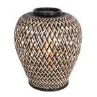 Tafellamp Maze 3131BE – Bamboe sfeerlamp met speels licht - Beige, Zwart - Bamboe, Metaal - Steinhauer