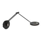 Wandlamp Soleil 3259ZW zwart met verstelbare arm - Zwart - Elektronica, Glas, Metaal - Steinhauer
