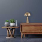 Tafellamp Belleron 3306BR – bronzen paddenstoel lamp met E27 - Brons - Elektronica, Kunststof, Metaal - Steinhauer