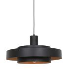 Zwarte Hanglamp Flinter 3329ZW Uniek Design met Luxueuze Uitstraling - Goud, Zwart - Elektronica, Kunststof, Metaal - Ste...