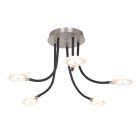 Plafondlamp Turound 3375ST – stalen lamp met glas en LED - Staal - Elektronica, Glas, Metaal - Steinhauer