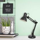 Tafellamp Study 3456ZW – zwarte bureaulamp verstelbaar - Zwart - Elektronica, Kunststof, Metaal - Steinhauer