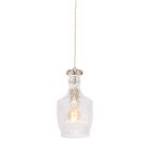 Hanglamp Grazio Glass 3494ME Messing met E14 fitting - Messing - Elektronica, Glas, Metaal - Steinhauer