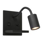 Wandlamp Upround 3654ZW Zwart met draadloze telefoonlader - Zwart - Elektronica, Kunststof, Metaal - Steinhauer (foto 3)