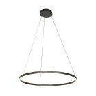 Hanglamp Ringlux 3675ZW zwarte hanglamp met LED ring Ø80
