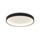 Ceiling lamp Ringlede 3690ZW black LED lamp Ø28 cm with uplight