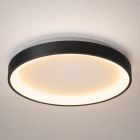 Ceiling lamp Ringlede 3691ZW black LED light Ø38 cm with uplight